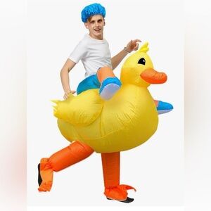 Inflatable Costume Yellow Duck Costume Ride Costume for Adult